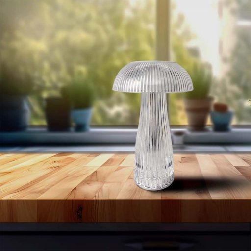 V-TAC 1W LED Tölthető Asztali lámpa - 1800mAh - átlátszó - 7894