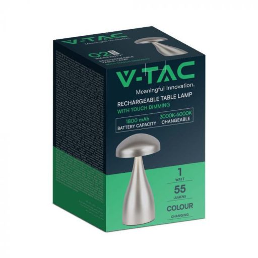 V-TAC 1W LED Tölthető Asztali lámpa - 1800mAh - pezsgő arany - 7897