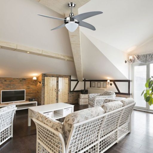 V-TAC 60W Mennyezeti ventilátor 3 az 1-ben 15W Beépített LED világítással RF vezérléssel 4db lapáttal - 7915