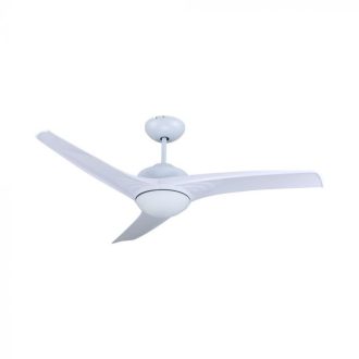   V-TAC 35W Mennyezeti ventilátor 3 az 1-ben 15W Beépített LED világítással RF vezérléssel 3db lapáttal - fehér - 7919