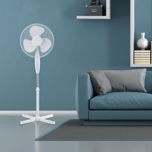 V-TAC 40W Álló ventilátor kereszt talppal - fehér - 7922