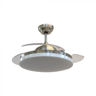   V-TAC 35W Mennyezeti ventilátor 3 az 1-ben 30W Beépített LED világítással RF vezérléssel 3db lapáttal - 7929