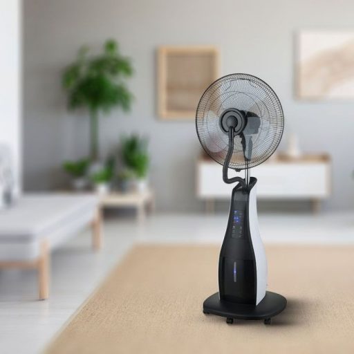 V-TAC 80W Álló guruló párásító ventilátor távirányítóval - fekete- 7936