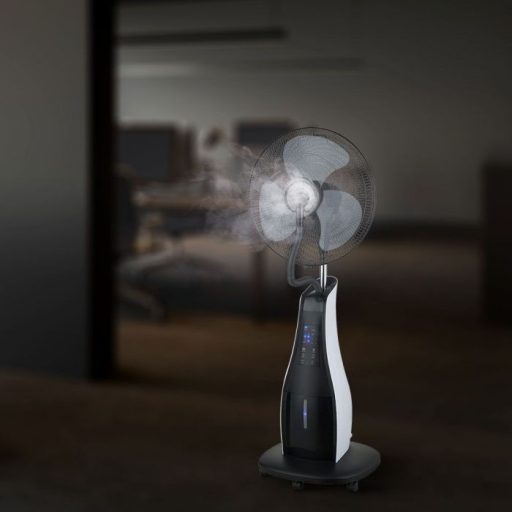 V-TAC 80W Álló guruló párásító ventilátor távirányítóval - fekete- 7936