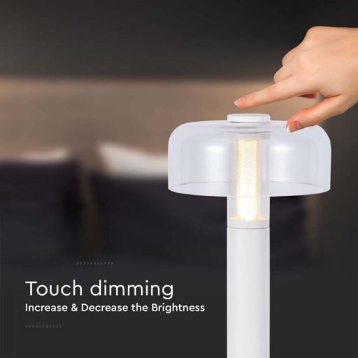 V-TAC 1W LED Tölthető Asztali lámpa - 1800mAh - fehér - 7941