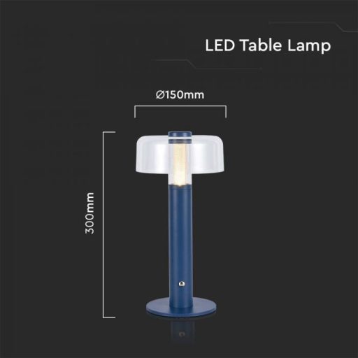 V-TAC 1W LED Tölthető Asztali lámpa - 1800mAh - viola - 7942