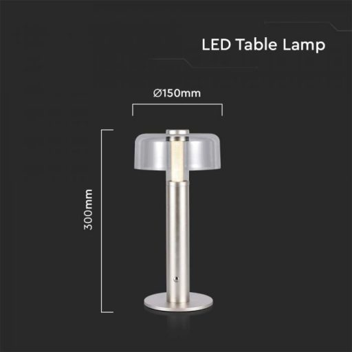 V-TAC 1W LED Tölthető Asztali lámpa - 1800mAh - pezsgő arany - 7943