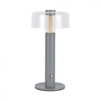   V-TAC 1W LED Tölthető Asztali lámpa - 1800mAh - szürke - 7944