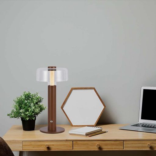V-TAC 1W LED Tölthető Asztali lámpa - 1800mAh - homok barna - 7945
