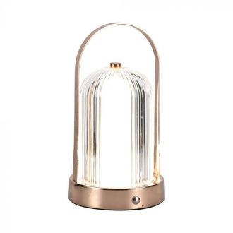   V-TAC LED Tölthető Asztali lámpa 1W - 1800mAh - Bronz - 7991