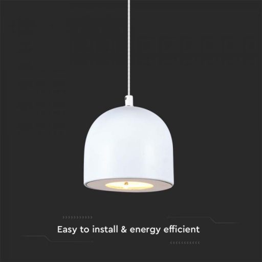 V-TAC LED Függeszték lámpa 8.5W Érintő kapcsolóval - fehér - 3000K - 7996