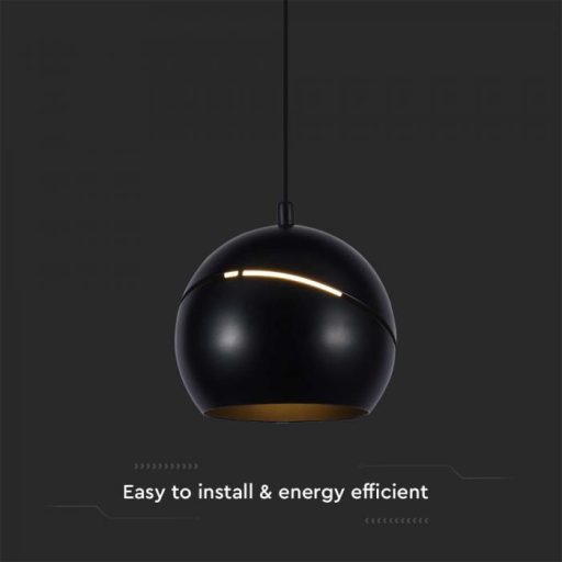 V-TAC LED Függeszték lámpa 8.5W - fekete - 3000K - 7998