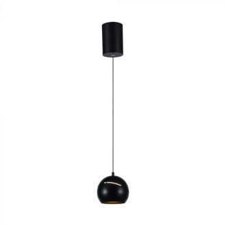   V-TAC LED Függeszték lámpa 8.5W Érintő kapcsolóval - fekete  - 3000K - 8001