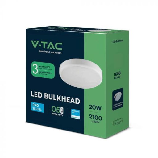 V-TAC LED Mennyezeti lámpa SAMSUNG chip 8W 16W 20W IP65 3IN1 - 801-24