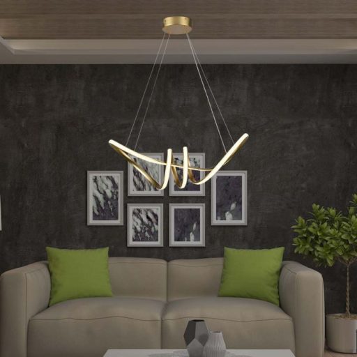 V-TAC 24W LED dizájn függeszték - arany - 3000K - 8011