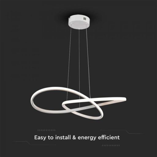 V-TAC 20W LED dizájn függeszték - fehér - 3000K - 8013