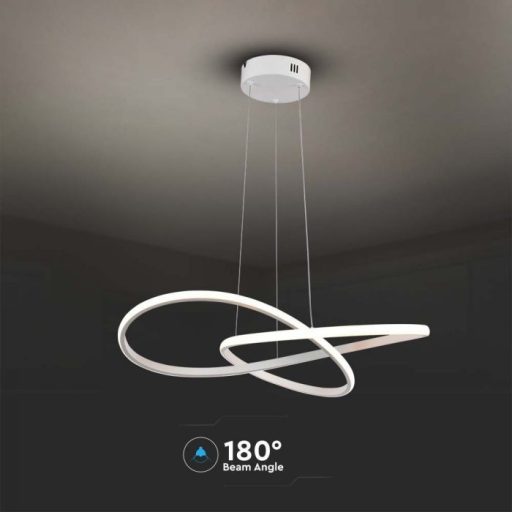 V-TAC 20W LED dizájn függeszték - fehér - 3000K - 8013
