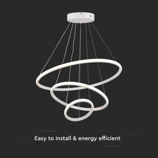 V-TAC 32W LED dizájn függeszték - fehér- 3000K - 8018