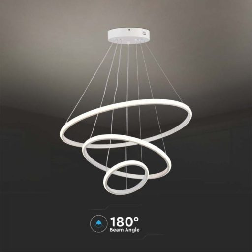 V-TAC 32W LED dizájn függeszték - fehér- 3000K - 8018