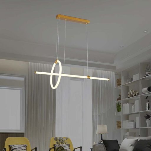 V-TAC 16W LED dizájn függeszték - arany - 3000K - 8023