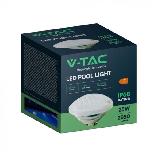 V-TAC LED Medence lámpa  PAR56 25W 12V 120° 6500K IP68 kör - 8025