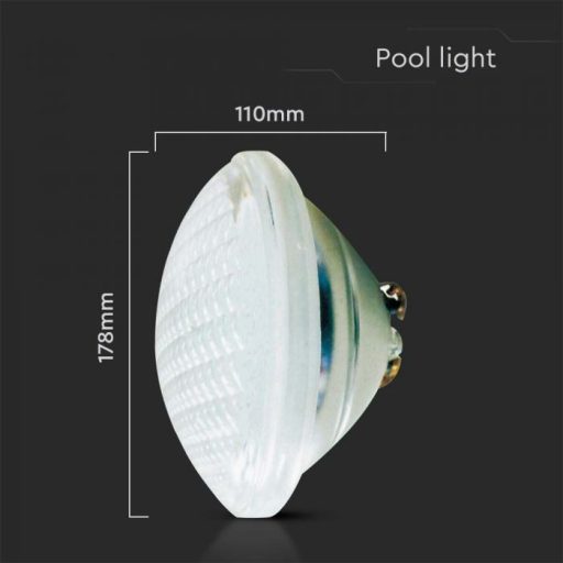 V-TAC LED Medence lámpa  PAR56 25W 12V 120° 6500K IP68 kör - 8025