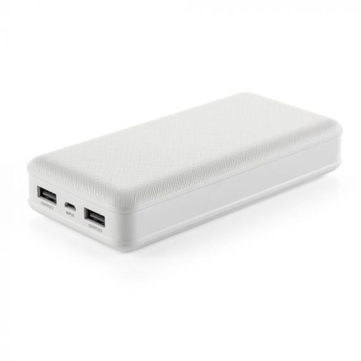V-TAC Power Bank (hordozható töltő) 20000mAh fehér - 8189