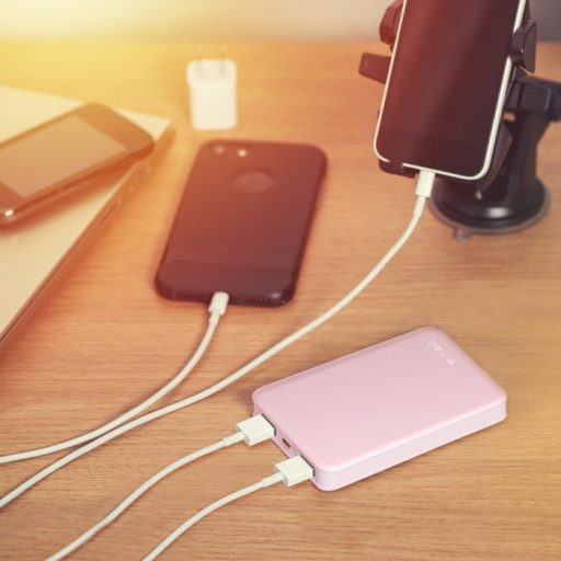 V-TAC Powerbank (hordozható töltő) 5000mAh rózsaszín - 8194