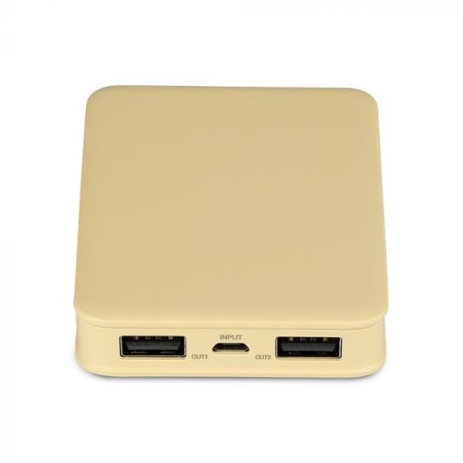 V-TAC Powerbank (hordozható töltő) 5000mAh sárga - 8196