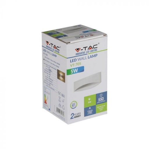 V-TAC LED fali lámpatest 5W fehér 3000K - 8208