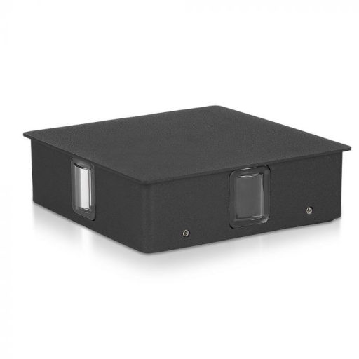 V-TAC 4W led fali lámpatest négyzet, fekete 4000K - IP65 - 8212