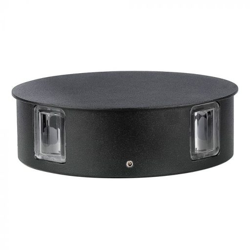 V-TAC 4W led fali lámpatest kerek, fekete 4000K - IP65 - 8216