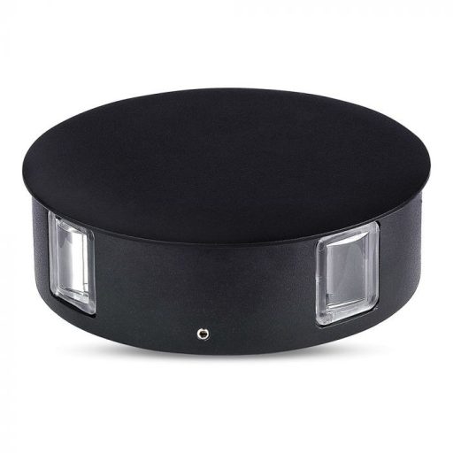 V-TAC 4W led fali lámpatest kerek, fekete 4000K - IP65 - 8216