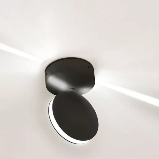 V-TAC 7W LED Fali lámpa IP65 fekete színű 3000K - 8219
