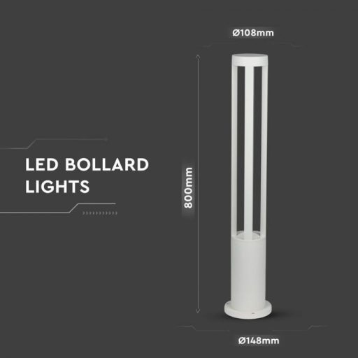 V-TAC 10W LED kerti lámpa CREE CHIP 80cm fehér színű 6400K - 8327
