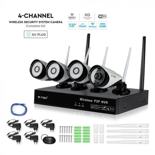 V-TAC SMART 1080P vezeték nélküli NVR kamera, teljes szett IP 20 - 8400