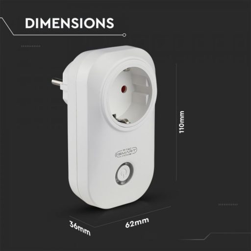 V-TAC WIFI Konnektor, (dugalj) EU Amazon Alexa & Google Home kompatibilis - 8415