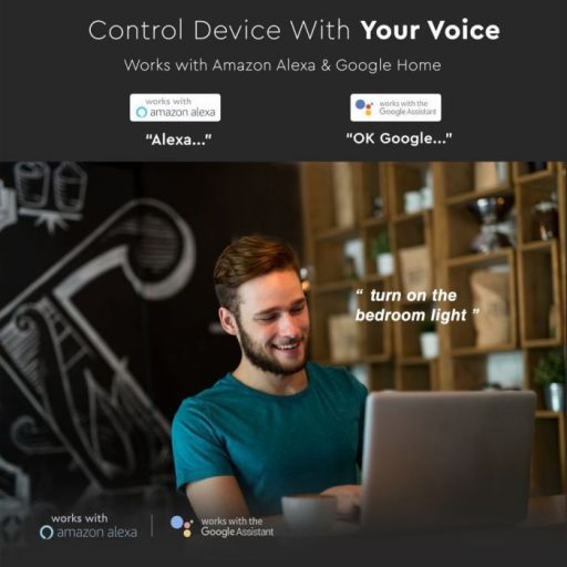 V-TAC WiFi vezérlő, Smart relé Amazon Alexa-Google Home komp. 600m hatótávolság 1000W - 8459