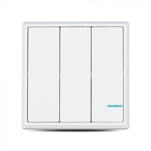 V-TAC Vezeték nélküli villanykapcsoló, 3 kapcsolóval, IP54 - 8462