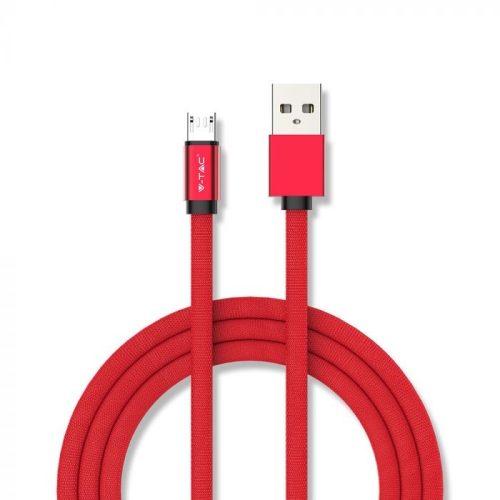 V-TAC 1M Micro USB kábel piros - rubin széria - 8497
