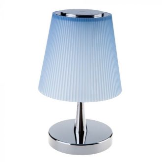  V-TAC 5W LED Asztali lámpa króm és kék színű 4000K - 8503