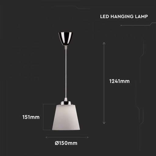 V-TAC LED Függeszték lámpa 7W - Fehér -  4000K - 8505