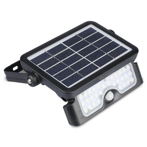 V-TAC 5W Mozgásérzékelős LED napelemes (SOLAR) reflektor 90° 4000K fekete házas  - 8547