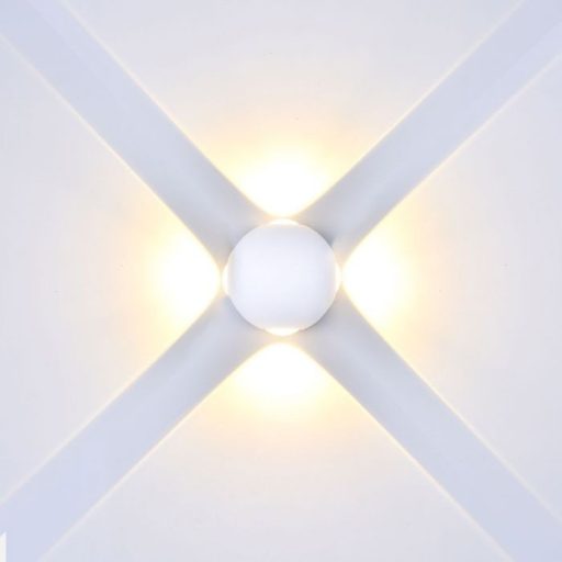 V-TAC 4W led fali lámpatest gömb, fehér 3000K - IP65 - 8551