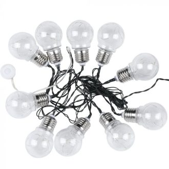   V-TAC LED Napelemes Fényfüzér 2 méter 10x1W IP44 3000K - 8559