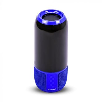   V-TAC 2x3W LED Bluetooth hangszóró USB és Kártya olvasóval Kék színű - 8569