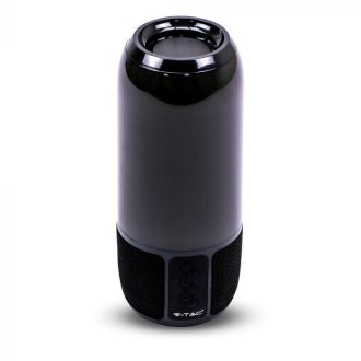   V-TAC 2x3W LED Bluetooth hangszóró USB és Kártya olvasóval Fekete színű - 8570