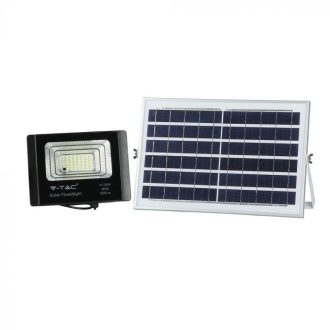   V-TAC 12W LED napelemes (SOLAR) reflektor távirányítóval 120° 4000K fekete házas  - 8573
