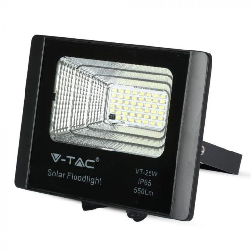 V-TAC 12W LED napelemes (SOLAR) reflektor távirányítóval 120° 4000K fekete házas  - 8573