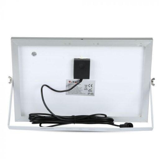 V-TAC 12W LED napelemes (SOLAR) reflektor távirányítóval 120° 4000K fekete házas  - 8573